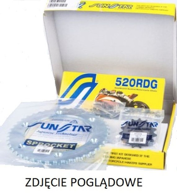Zestaw napędowy BMW F 650/ST 94-04, APRILIA PEGASO 650 97-00 STANDARD 16/47/110 DO 750CM3