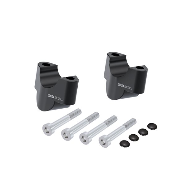 Podwyższenie kierownicy 25 mm czarne do KTM 890 SMT 2023-2026 Hepco & Becker | 42307655 25 01