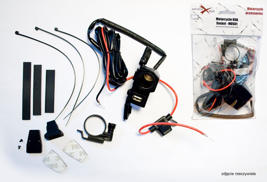 Gniazdko motocyklowe 12V USB 5V - BTMUS01