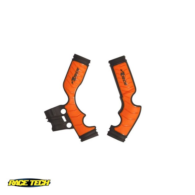 Osłony ramy BI-MATERIAL SUPER GRIP KTM SX 65 Pomarańczowy/Czarny RACETECH | PRTKTMNRAR4