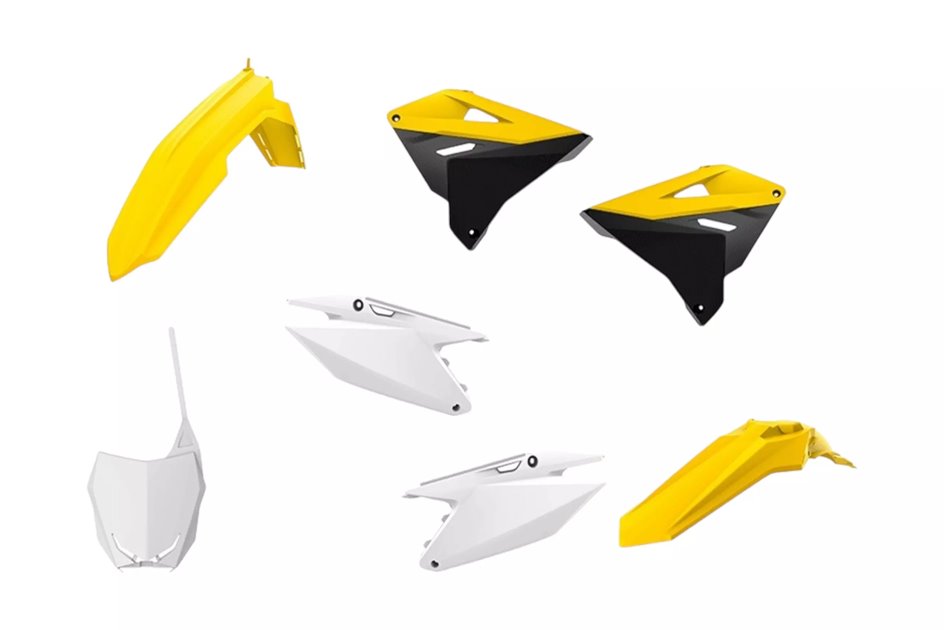 Zestaw plastików Body Kit Polisport biały żółty czarny | 90864