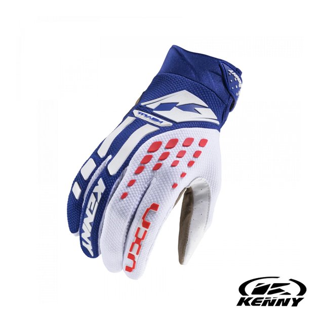 Rękawice Cross/Enduro Track Navy/Red/Biały Rozmiar S Kenny Racing | 251-2803011-0828