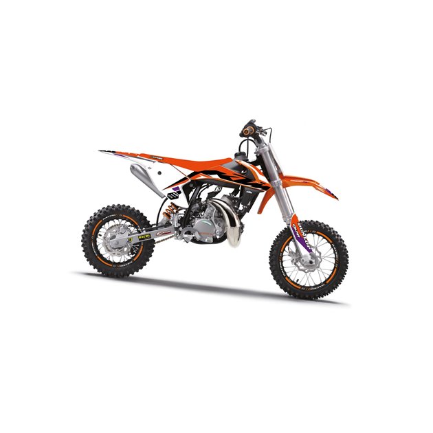 BLACKBIRD KOMPLET NAKLEJEK (OKLEIN) KTM SX 50 2016-2023 DREAM 5 KOLOR POMARAŃCZOWY BIAŁY CZARNY