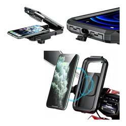 Uchwyt motocyklowy na telefon XL z ładowaniem bezprzewodowym i USB C eXtreme Style | WOD000036
