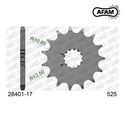 Zębatka przednia 17 Suzuki GSXR 750/1000, DL 1000 ŁAŃC. 525 AFAM | 28401-17