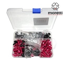 Śruby owiewek uniwersalne aluminiowe czerwone