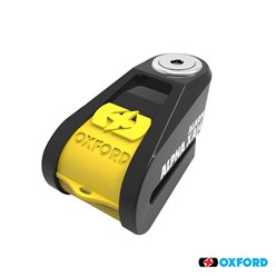 Blokada tarczy hamulcowej z alarmem Alpha XA14 PIN 14mm czarny/żółty fluo Oxford | LK218