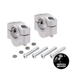 Podwyższenie kierownicy Kawasaki Z 900 RS / Café / RS SE 2018 - 2025, 20 mm srebrne Hepco & Becker | 42302533 20 09