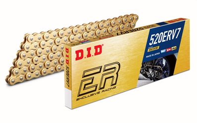 Łańcuch napędowy 520ERV7 118 X-RING otwarty z zakuwką złoty DID | 520ERV7-118