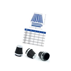 Filtr powietrza stożkowy chromowany (39x60x50mm) MIW | M5002