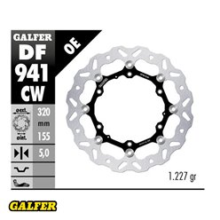 Tarcza hamulcowa przód KTM 390 ADVENTURE, Husqvarna 401 SVARTPILEN WAVE FLOATING (320x155x5mm) GALFER | DF941CW