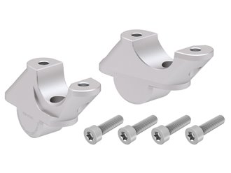 Podwyższenie kierownicy z przesunięciem 30 mm w górę, 21 mm w tył srebrne BMW R 1250 RS 2019 - 2024 (tylko do kierownic RS) Hepco & Becker | 42456515 00 09