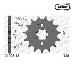 Zębatka przednia 13 Yamaha WR 125R/X, YZF125R, MT125 ŁAŃC. 428 AFAM | 21208-13
