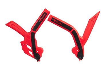 Osłony ramy Bi-Material Super Grip Beta RR 125/250/300/350/430 / 480 czerwono-czarne RACETECH | PRTBETRSNR1