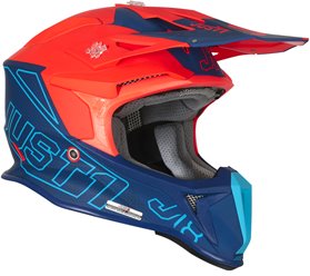 Kask JUST1 J18 VERTIGO blue-white-fluo orange matt M