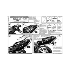 Stelaż kufra centralnego Yamaha FZS 600 Fazer (bez płyty) Kappa | K3400