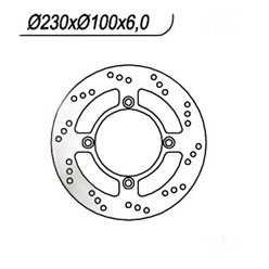 Tarcza hamulcowa (tył) KAWASAKI ZEPHYR 750 92-97, ZZR600 '90-'92 (4X10,25) (230x100x6) NG