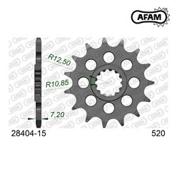Zębatka przednia 15 Kawasaki ER6F/N, KLE 650, EX650, Suzuki SV 650 ŁAŃC. 520 AFAM | 28404-15