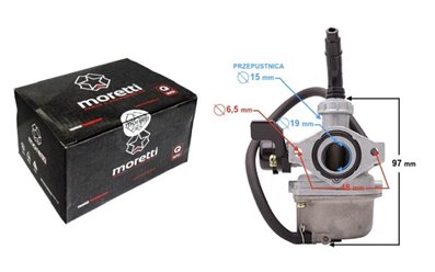 Gaźnik PZ19 110-125cc ręczne ssanie ATV QUAD motorower Moretti | 5905220812899