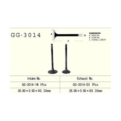 Zawór ssący Suzuki DR 125/DRZ 125, GN 125 (30,00X5,50X90,30mm) Vesrah | GG-3014-IN