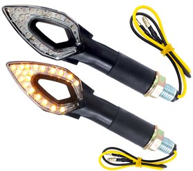 Kierunkowskazy uniwersalne, ledowe (20 diod) czarne, (E-mark)