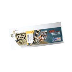 CZ ŁAŃCUCH NAPĘDOWY 420 MX (112 OGNIW) ZŁOTY (MOTOCROSS DO 85 CCM) (22,0 KN) + ZAPINKA | CZ420MX112GL
