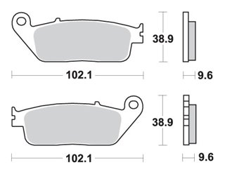 Klocki hamulcowe KH196 STREET CERAMIC KOLOR CZARNY