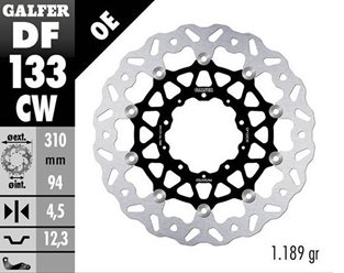 GALFER TARCZA HAMULCOWA PRZÓD HONDA FORZA 750 2021-2023; CB 1000R 2018-2023; NT 1100 2022-2023 (WAVE FLOATING) (310X94X4,5MM)