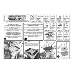 Stelaż kufra centralnego Suzuki DL 650/1000 V-Strom, Kawasaki KLV 1000 z płytą Monokey Kappa | K528