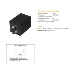 DZE PRZERYWACZ KIERUNKOWSKAZÓW UNIWERSALNY (12V 4x21W) | 816-01