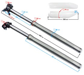 Amortyzator przód Cross 300cc Barton NXT 300 -Kayo, Apollo, Diabolini, Xmotos