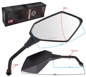 LUSTERKA jeden gwint lewy, drugi prawy (ŚREDNICA GWINTU 10MM) Yamaha z homo