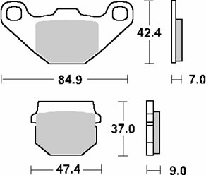 Klocki hamulcowe KH83 STREET CERAMIC APRILIA RS4 50 '12-'19, PIAGGIO VESPA NRG 50 '06-'16, SUZUKI AH 50/80/100 ADRESS '88-'95, AN 125 '06-'08, UE 125/150 '01-'03, KEEWAY HURRICANE 50 '06-'16, HYOSUNG 