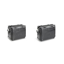 Kufry boczne 37L Prawy i 48L Lewy MONOKEY CAM SIDE KVG48B/KVG37B Voyager aluminiowe czarny anodowany Kappa | KVG4837BPACK2