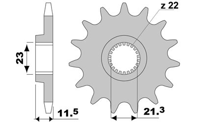 Zębatka przednia 2051 14 Yamaha TT 250 JT | 205114JT