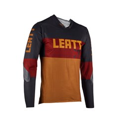 Koszulka rowerowa MTB GRAVITY 4.0 Jersey Rdzawy/Czarny / Bordowy Rozmiar S Leatt | 5023036001
