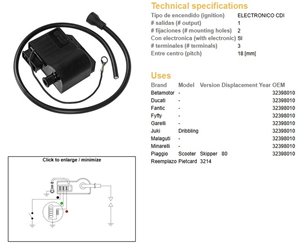 Cewkomoduł Fantic/Malaguti / Minarelli/Piaggio / Betamotor DZE | 267-01