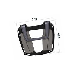 Easyrack stelaż pod kufer centralny czarny Voge R 625 | 6617711 01 01