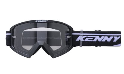 Gogle Track Kid/Junior/Dziecięce Czarny/Biały Szybka Przeźroczysta Kenny Racing | 251-0803013