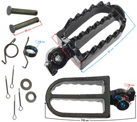 Podnóżki, stopki przód Barton Hyper 125 154FMI Motocykl 125