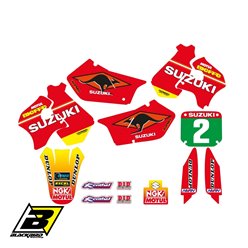 BLACKBIRD KOMPLET NAKLEJEK (OKLEIN) SUZUKI RM 125/250 1996-2000 REPLICA TEAM SUZUKI 1998