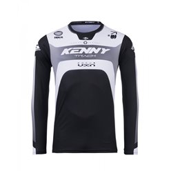 Koszulka Cross/Enduro Kenny Racing Track Focus Black/White Czarny/Biały/Szary XL | 251-3403011-5709