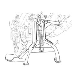Stopka centralna Honda CBF 500 2004-2007 Hepco Becker | 505937 00 01