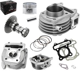 Cylinder i głowica Moretti do skutera 4T 80cc 139QMB bez klawiatury zaworów długie zawory