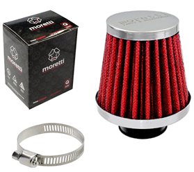 Filtr powietrza stożkowy srebrny, średnica 38 mm GY6 139QMB, 139QMA Skuter 4T