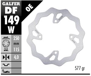 GALFER TARCZA HAMULCOWA TYŁ KAWASAKI KX 250F/X 2020-, KX 450F 2019- WAVE (250X115X4MM)