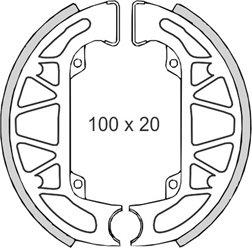 BRENTA SZCZĘKI HAMULCOWE GILERA 50 PIAGGIO NRG/NTT/QUARTZ/TPH/ZIP (100x20mm) (FT 0266) (BR0266)
