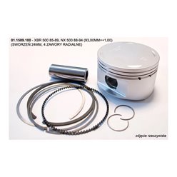 Tłok Honda XBR 500, NX 500 93,00mm (+1,00mm) Sworzeń 24mm, 4 zawory radialne ProX | 01.1589.100