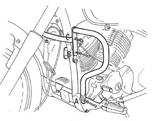 Gmole silnika Yamaha XVS 650 Drag Star 1996 - 2003 Hepco Becker | 501412 00 02