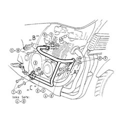 Gmole silnika Kawasaki ZR-7 1999 - 2003 / S 01-03 Hepco Becker | 501216 00 02